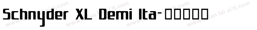 Schnyder XL Demi Ita字体转换